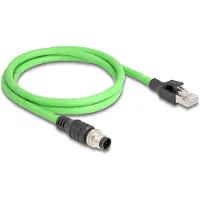 DeLOCK M12 8-pins A-gecodeerd (m) - RJ45 (m) industriële netwerkkabel | CAT5e | PUR | 5 meter