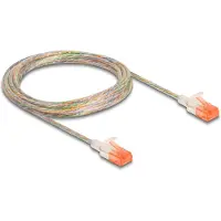 DeLOCK RJ45 Network Cable Cat.6A U/UTP Slim 3 m transparent
