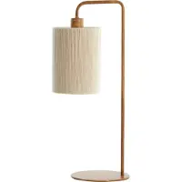Light & Living Japandi Tafellamp Donio Lichte Hout Print