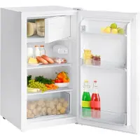 Kitchenbrothers Koelkast - 81L - Tafelmodel Koelkast met Vriesvak - IJskast - Koelvriescombinatie - Frigo - Vrijstaand - Wit