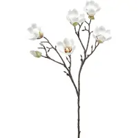 Emerald Kunstbloem Magnolia tak - 65 cm - creme wit - Kunstbloemen