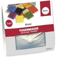 Rayher Hobby Materialen Mozaiek steentjes voegmiddel - wit - zak van 500 grams - hobby artikelen - Mozaiektegel