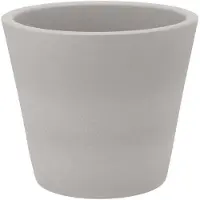 DK Design bloempot/plantenpot - Vinci - lichtgrijs mat - voor kamerplant - D19 x H21 cm - Plantenpotten