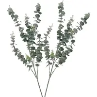 DK Design Kunstbloem Eucalyptus tak Real Touch - 2x - 88 cm - groen - Kunstbloemen
