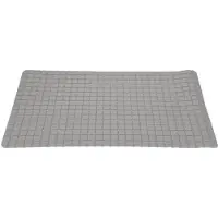 Excellent houseware Anti-slip badmat lichtgrijs 69 x 39 cm rechthoekig - Badmatjes