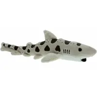 Merkloos Knuffeldier Leopard Haai van 30 cm - Knuffel zeedieren
