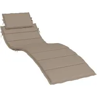 vidaXL Ligbedkussen 186x58x4 cm oxford stof taupe