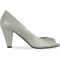 Noë Shoes Nicolina Peeptoe Light Grey