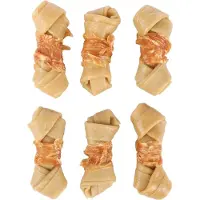 Flamingo ZERO RAWHIDE GEKNOOPT BEEN MET KIP 6CM 6ST 120GR
