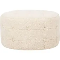 Beliani TAMPA - Poef-Beige-Bouclé
