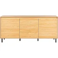 Beliani NIKEA - Sideboard-Lichte houtkleur-Vezelplaat, MDF