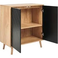 Beliani BRISTOW - Dressoir - Lichtbruin/Zwart - Hout