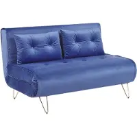 Beliani VESTFOLD - Tweezitsbank-Blauw-Fluweel