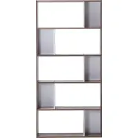 Beliani ORILLA - Boekenkast-Donkere houtkleur-MDF