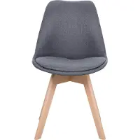 Beliani DAKOTA II - Eetkamerstoel-Grijs-Polyester