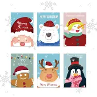 Giftmas Kerstkaarten - Wenskaarten - 36 Stuks - Met Enveloppen en Stickers - 10x15cm