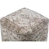 Beliani Poef grijs beige 42 x 42 cm MEERUT