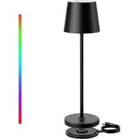 OEM Tafellamp Oplaadbaar – Bureaulamp – Draadloos – Op Batterijen – Dimbare LED – Waterdicht – Multifunctioneel - Zwart