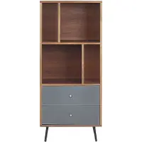 Beliani RICHMOND - Boekenkast - Donkere houtkleur - MDF