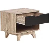 Beliani SPENCER - Nachtkastje-Lichte houtkleur-MDF