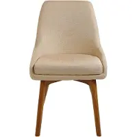 Beliani MELFORT - Eetkamerstoel-Beige-Polyester