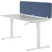 Beliani WALLY - Bureauscherm - Blauw - 180 cm - Polyester