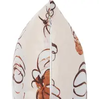 Beliani Decoratieve kussens, Sierkussen pompoenmotief fluweelstof beige 45 x 45 cm CUCURBITA (45 x 45 cm)