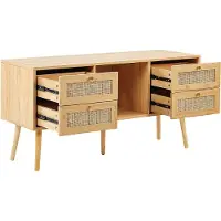 Beliani PEROTE - TV-kast-Lichte houtkleur-Rotan