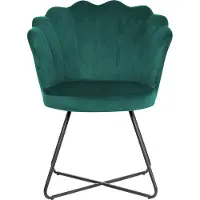 Beliani LOVELOCK - Fauteuil-Groen-Fluweel