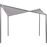 Beliani AVENTINE - Tuin pergola-Grijs-Polyester, Staal