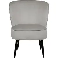Beliani VOSS - Fauteuil-Grijs-Fluweel