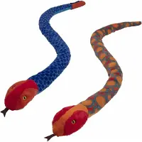 Nature Planet - Pluche slangen knuffels - set van 2x stuks van 150 cm