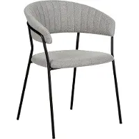 Beliani MARIPOSA - Eetkamerstoel-Grijs-Bouclé