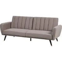 Beliani VIMMERBY - Slaapbank-Bruin-Polyester