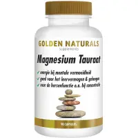 Golden naturals 2x Magnesium Tauraat 90 Vegacapsules