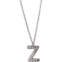 Orphelia Zilver Alphabet hanger met ketting 44 cm Zirconium