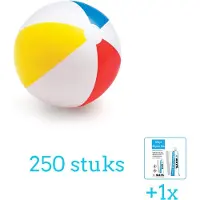 Intex Opblaasbare Strandbal Glossy - Medium - 51 cm - 59020NP - Diameter 51 cm - Volumebundel - Strandbal - 250-delig