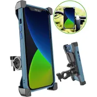 ISetchi CycleSnap Telefoonhouder voor Fiets , Motor & Scooter / Brommer - Anti-Schok laag- Draaibaar & Verstelbaar - Universeel - GSM Mobiel Houder - Fietshouder