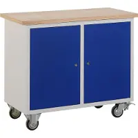 Ceha Mobiele werkbank met 2 deurtjes. Op zware wielen. Makkelijk overal mee naar toe te nemen!