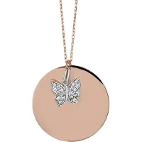 Orphelia Hanger + Ketting Rose Zirconium ZH-4790
