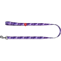 Waudog Purple Camo Hondenlijn / Hondenriem - Nylon - Paars Camouflage - Breedte: 1,5 cm - Lengte: 122 cm - Geschikt voor middelgrote honden