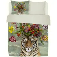 Ten Cate Jet Originals Dekbedovertrek Katoen Satijn Tiger - groen 140x200/220cm