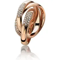 Orphelia Silver 925 Zr-3889;50 Ring Trio Rose Zirconium
