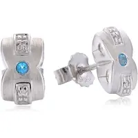 Orphelia Oorbel Diamond & Kleursteen Sterling Zilver 925