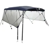 vidaXL Biminitop 4 bogen met mesh zijwanden 243x(170-182)x137 cm