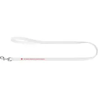 Waudog Design # I Love My Dog Hondenriem - Echt Leder - Wit - Breedte: 18 mm - Lengte: 122 cm