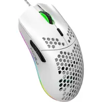 HxSJ - Gaming muis J900 - Ultralicht - RGB-verlichting - 6400DPI - Wit