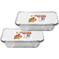 Did Meal prep voedsel bewaar bakjes - Aluminium - 10x - 20 x 11 x 5 cm - met deksel