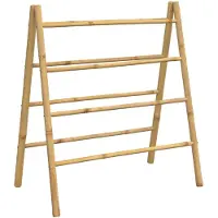 vidaXL Handdoekladder met 4 sporten 90x50x100 cm bamboe