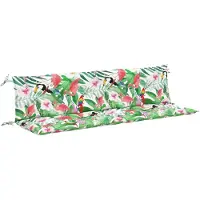vidaXL Tuinbankkussens 2 st 200x50x7 cm stof meerkleurig